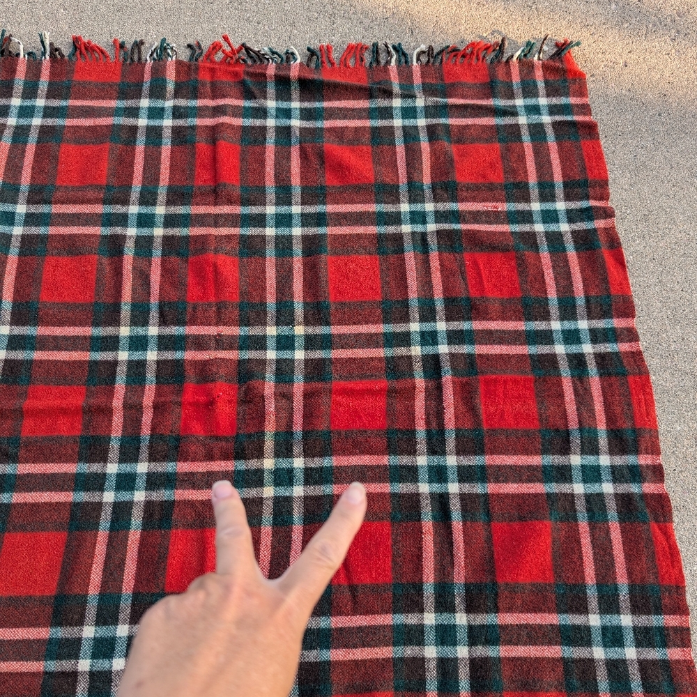 vintage 1940's WOOL CAMP BLANKET 40's - Picture 11 of 11